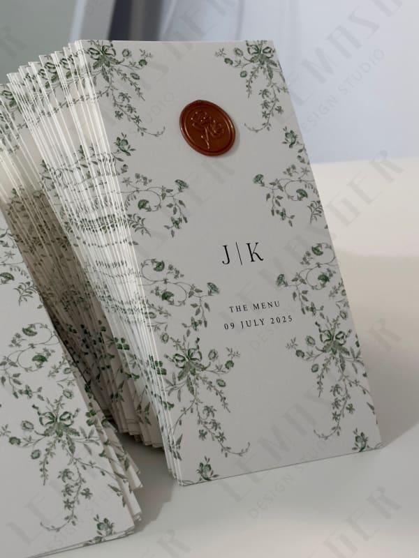 תפריט + חותם שעווה 1