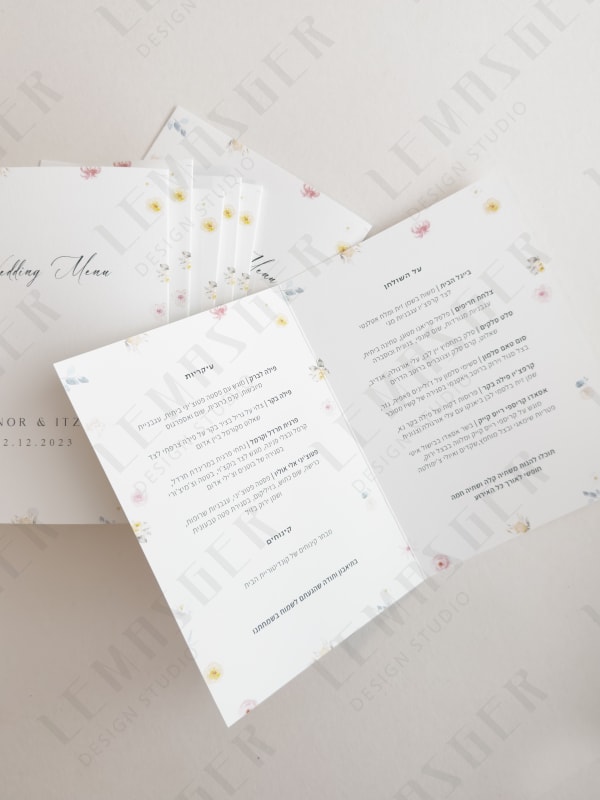 ספרון תפריט הדפסה דו צדדית 1