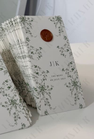 תפריט + חותם שעווה