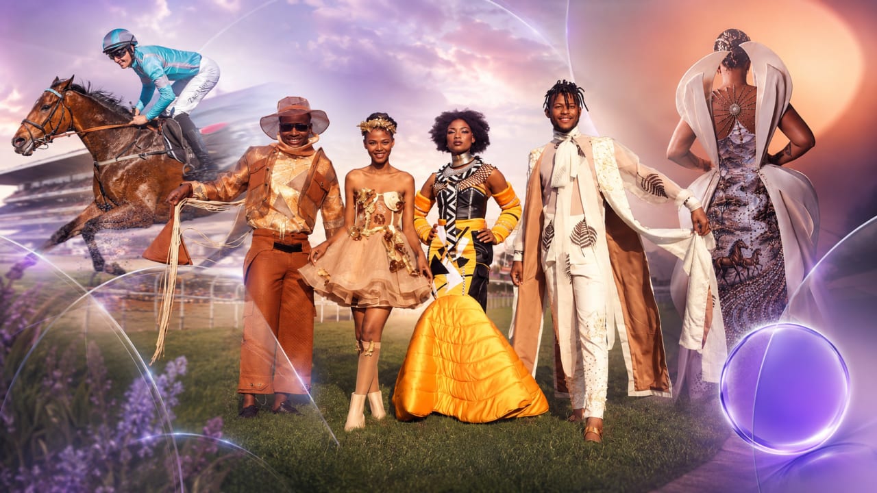Editorial visual representing Hollywoodbets Durban July 2026 Country Allure fashion, featuring countryside couture, equestrian silhouettes, Basotho blanket-inspired textures, woven materials, earth tones and premium Viranova purple-and-gold glass styling.