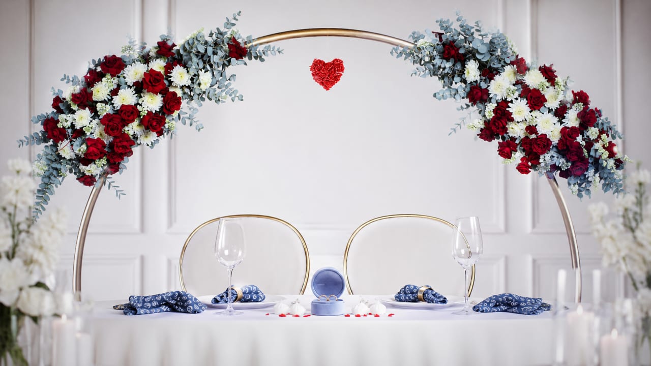 Editorial visual representing Married at First Sight Mzansi Season 3 as a national relationship debate, featuring an altar, glowing television screen, wedding silhouettes, social-media reaction bubbles, Sunday-night viewing energy, deep purple shadows, gold highlights and premium Viranova glass styling.