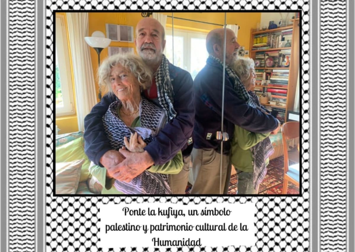 Al utilizar la kufiya demuestras simbólicamente tu apoyo a Palestina. Por fraternidad y solidaridad. Además, es patrimonio cultural de la Humanidad