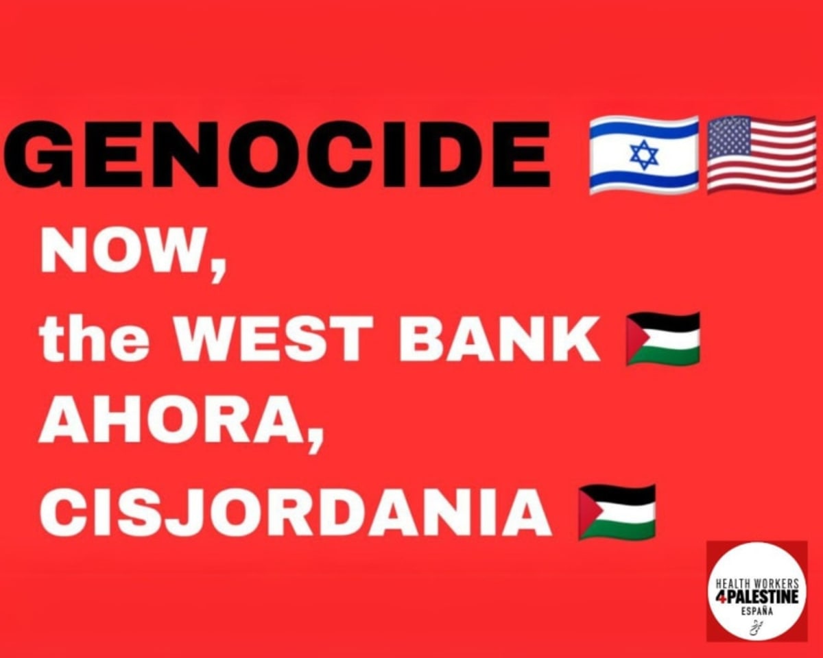Genocide Genocidio. Now, the West Bank Ahora, Cisjordania