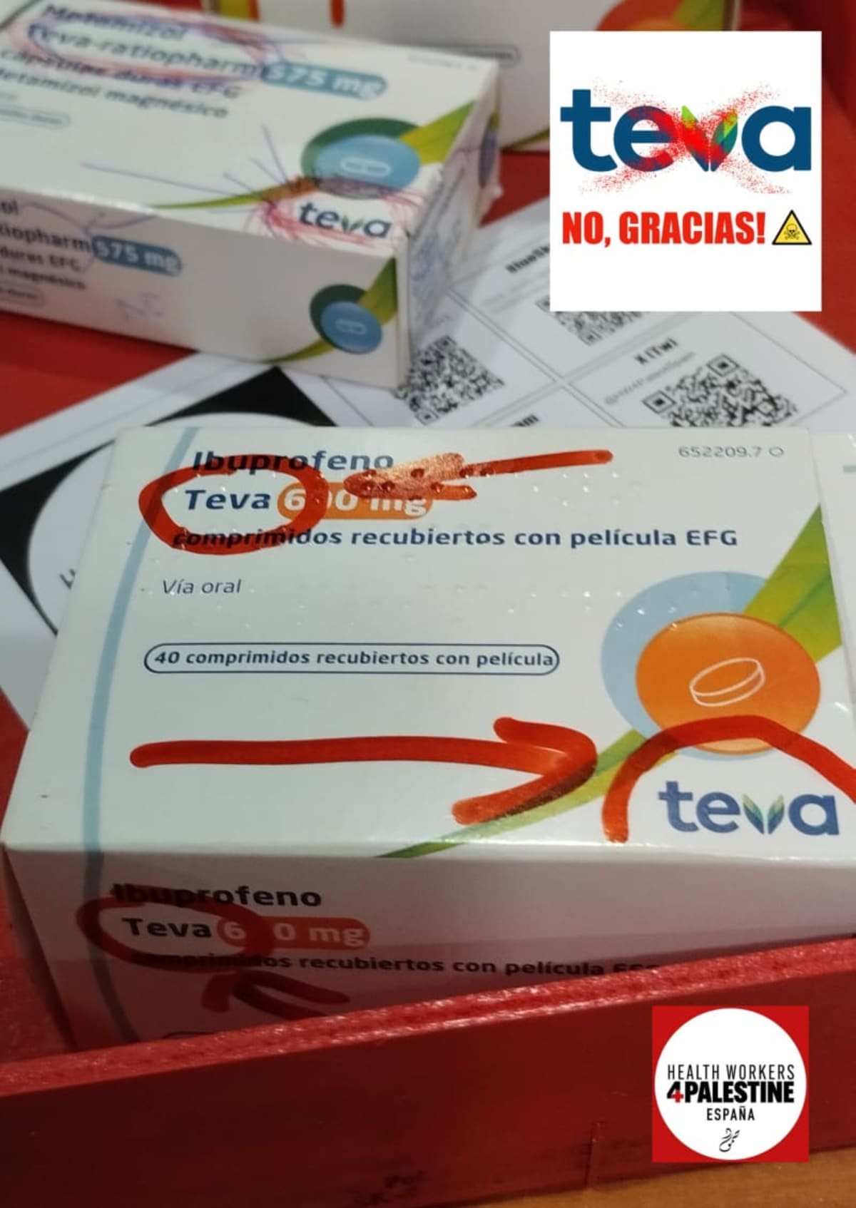 NO prescribas, ni dispenses, ni compres las marcas de TEVA: Teva, TevaGen, Ratiopharm, Teva-Ratio, DAVUR, Belmac... 
