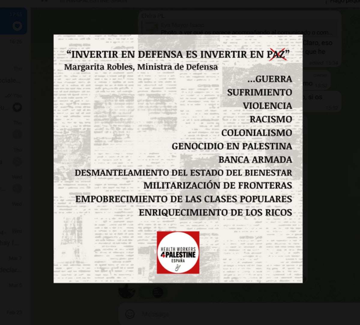 Invertir en armamento no es invertir por la paz