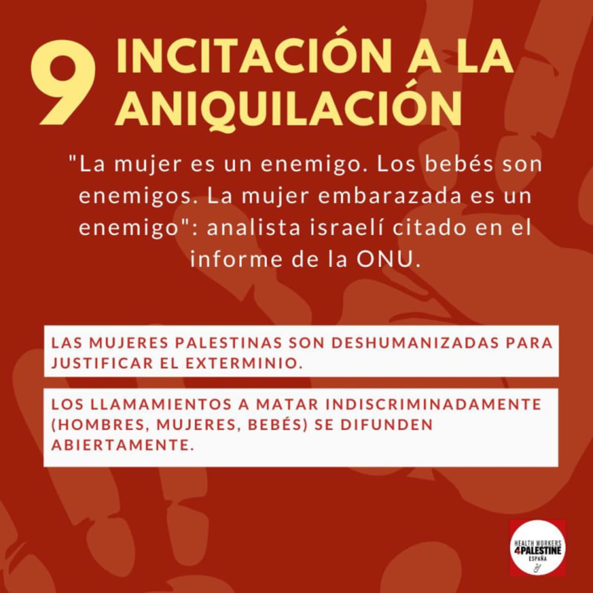 9/9 La mujer como enemigo a exterminar