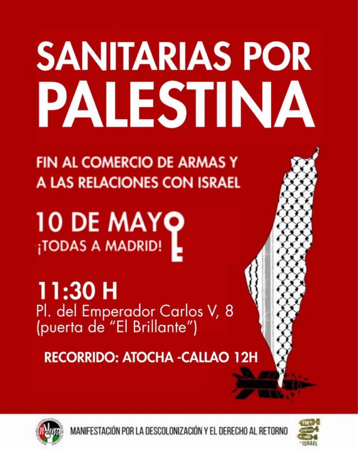 ¿Te duele palestina? El sábado 10 de mayo, en Madrid. Manifestación