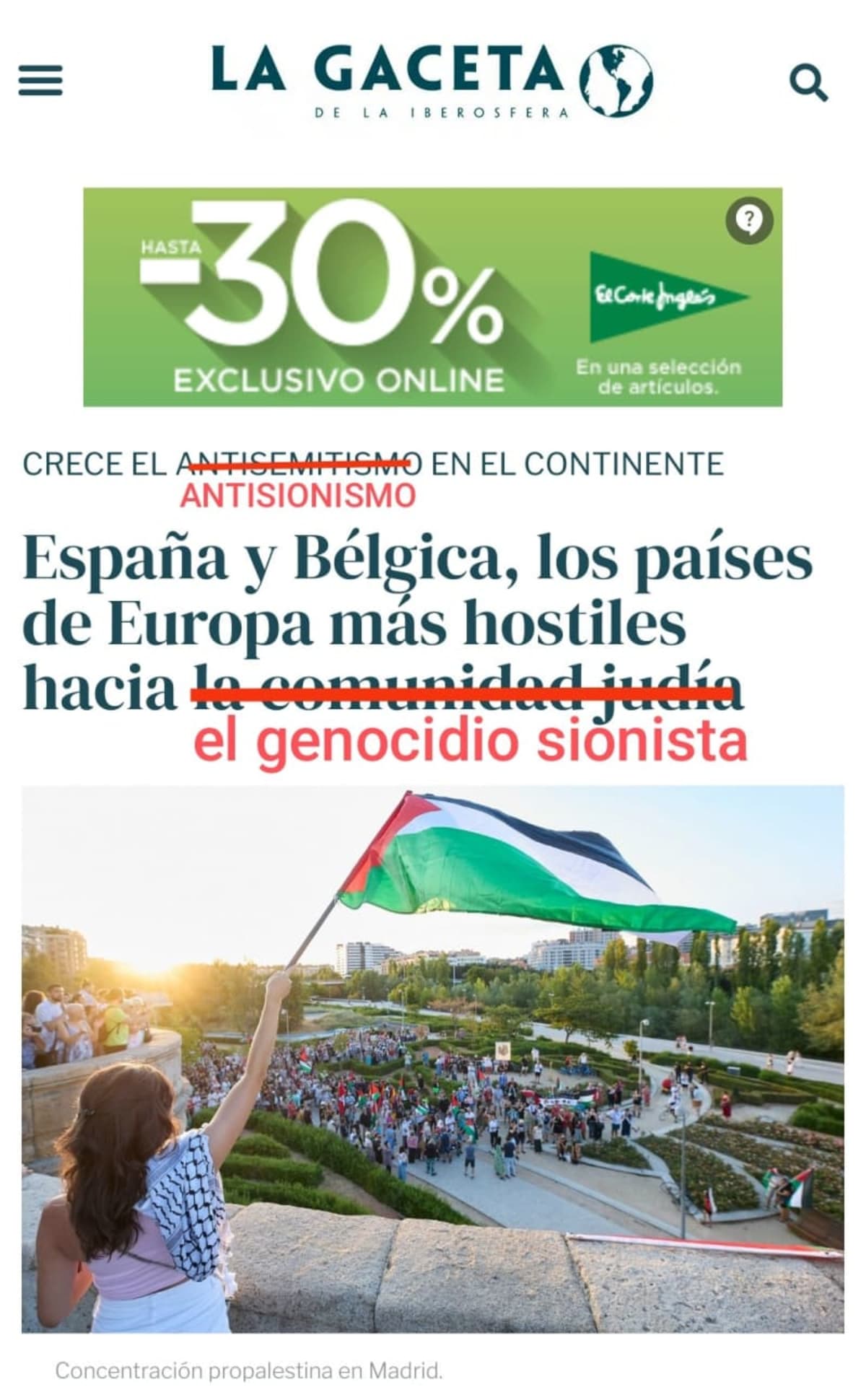 A no confundir sionista con judío. Capitán Swing