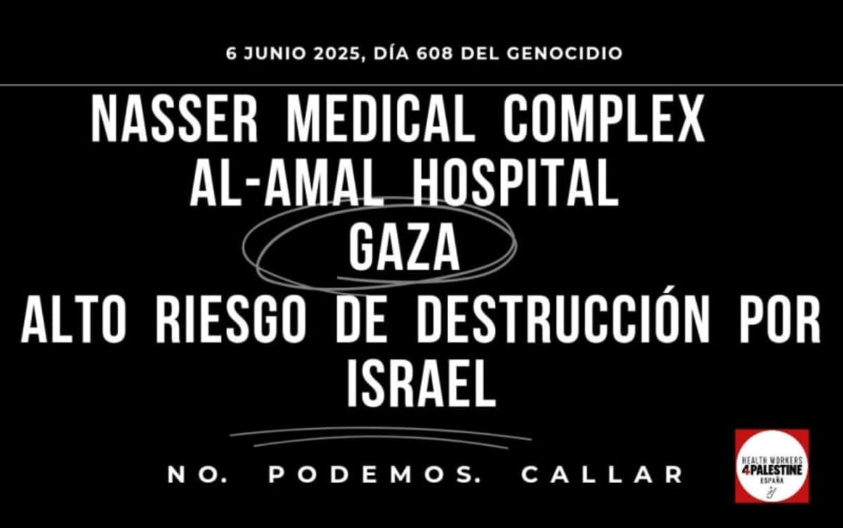 El Hospital Nasser en Khan Younis, el de mayor capacidad en Gaza, rodeado y amenazado por Israel