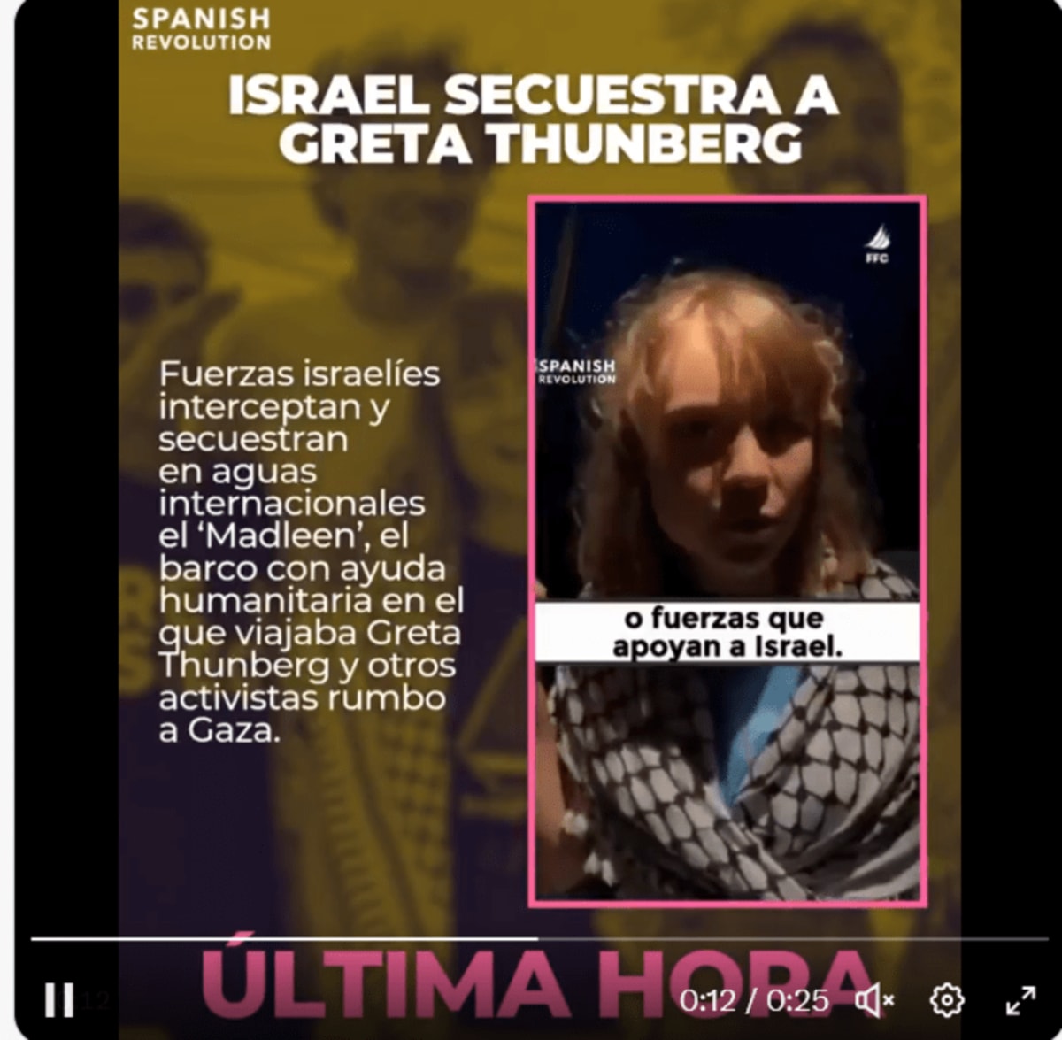 Israel secuestra la tripulación del Madleen