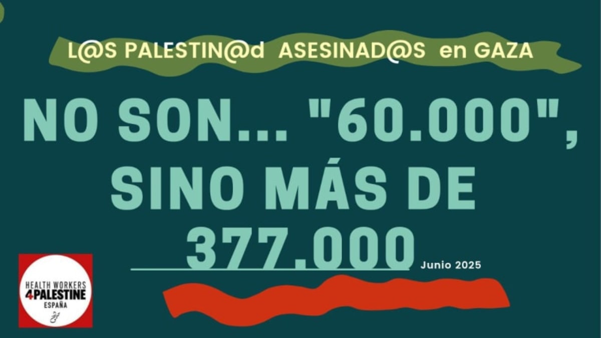 Israel. Asesinatos en Palestina. No 60.000 sino más de 377.000