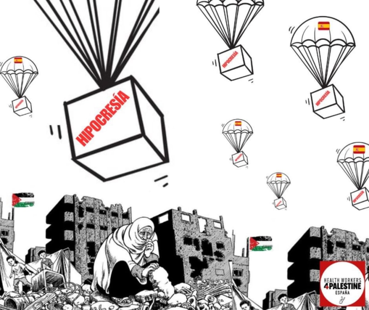 ¿Comida desde el cielo? ¿En una franja con fronteras terrestres? P-R-O-P-A-G-A-N-D-A