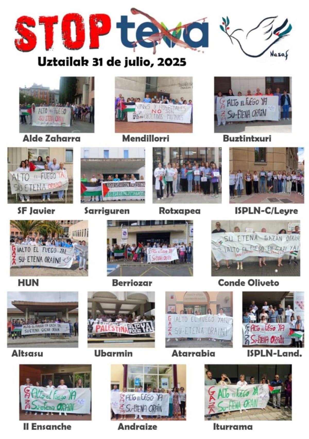 En Navarra, boicot Teva. 31 julio 2025