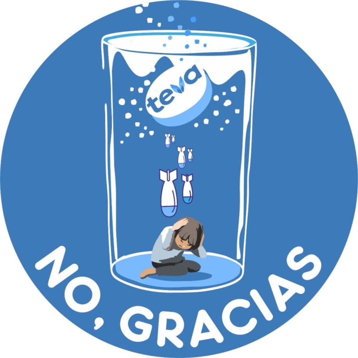 Teva, no gracias (no quiero cooperar con el genocidio en Gaza). Yala Nafarroa con Palestina