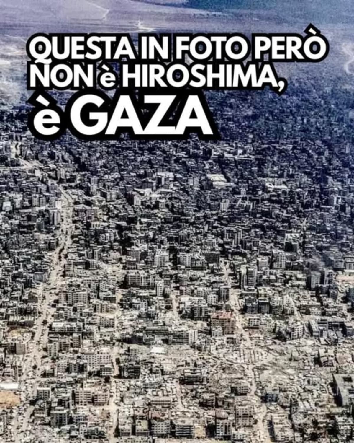 80 años de la bomba atómica en Hiroshima (arrasó el 70% de los edificios) Gaza, arrasado el 92%.