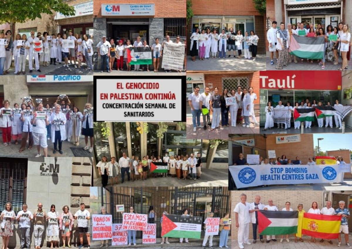 La Marea Blanca Palestina, cada viernes a las puertas de nuestro centro de trabajo