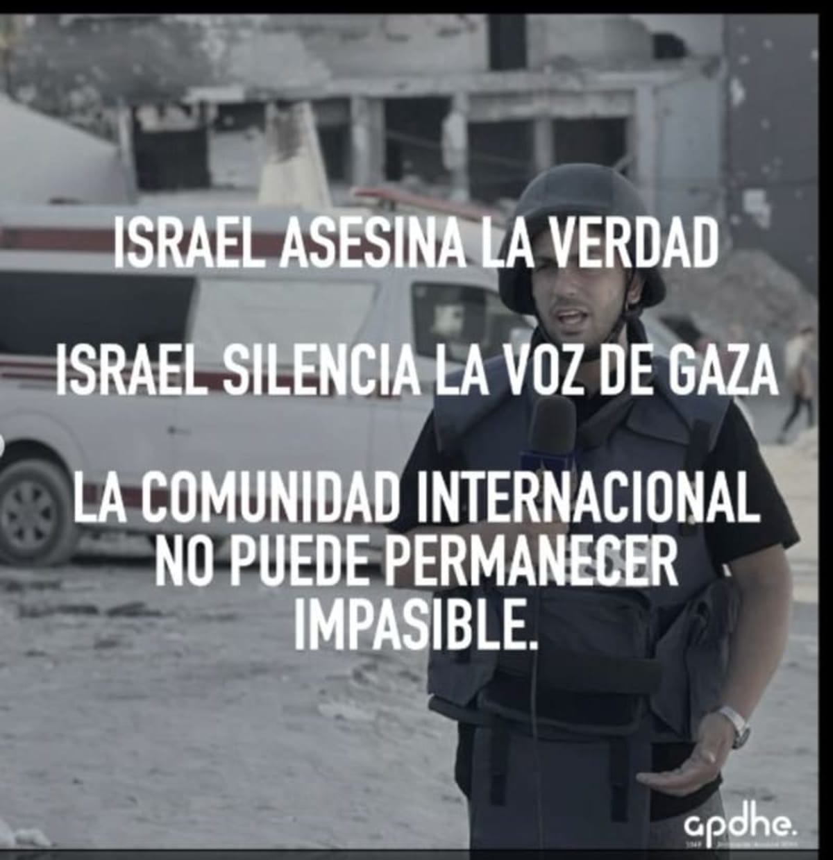 El cobarde ejército de Israel asesina indefensos periodistas y trabajadores de la sanidad y la educación