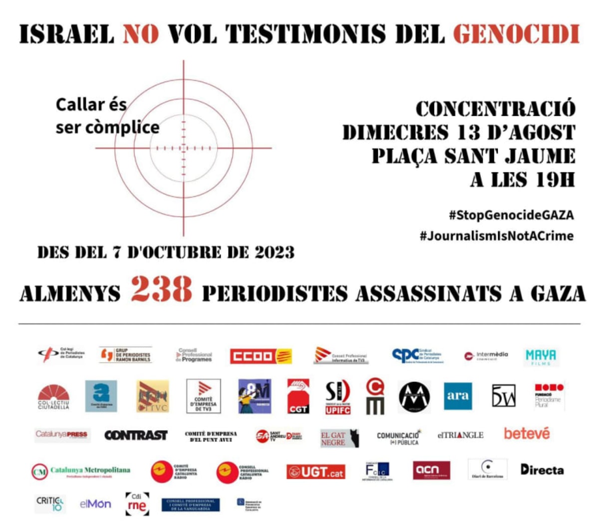 Israel no vol testimonis del genocidi