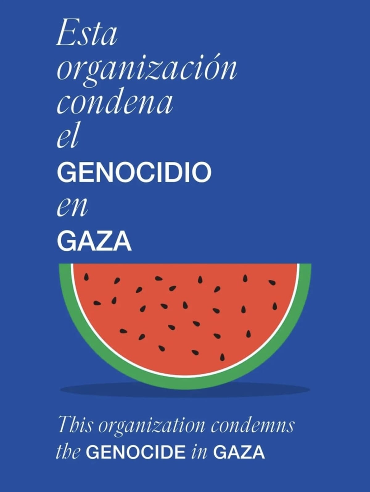 Esta organización condena el genocidio en Gaza