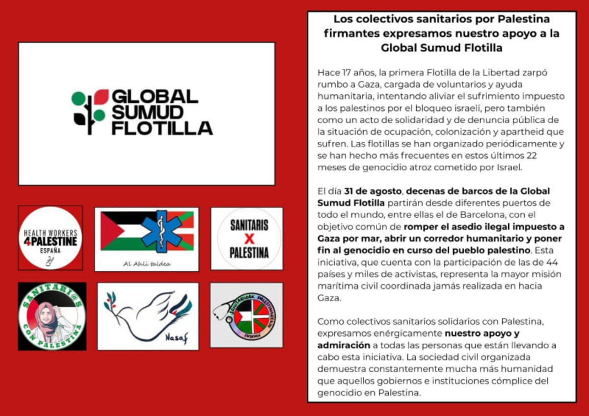Todo el apoyo a la Global Sumud Flotilla