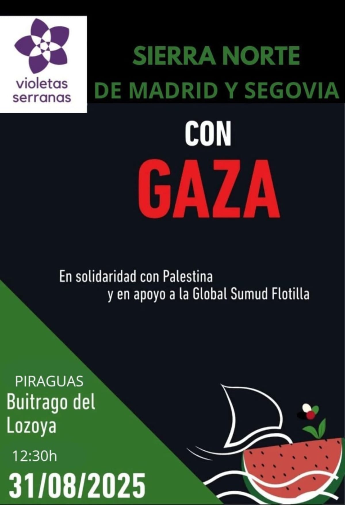 ¡Rumbo a Gaza!!! En el río Lozoya (Madrid). El domingo 31 de agosto, piraguas en Buitrago de Lozoya (Madrid)