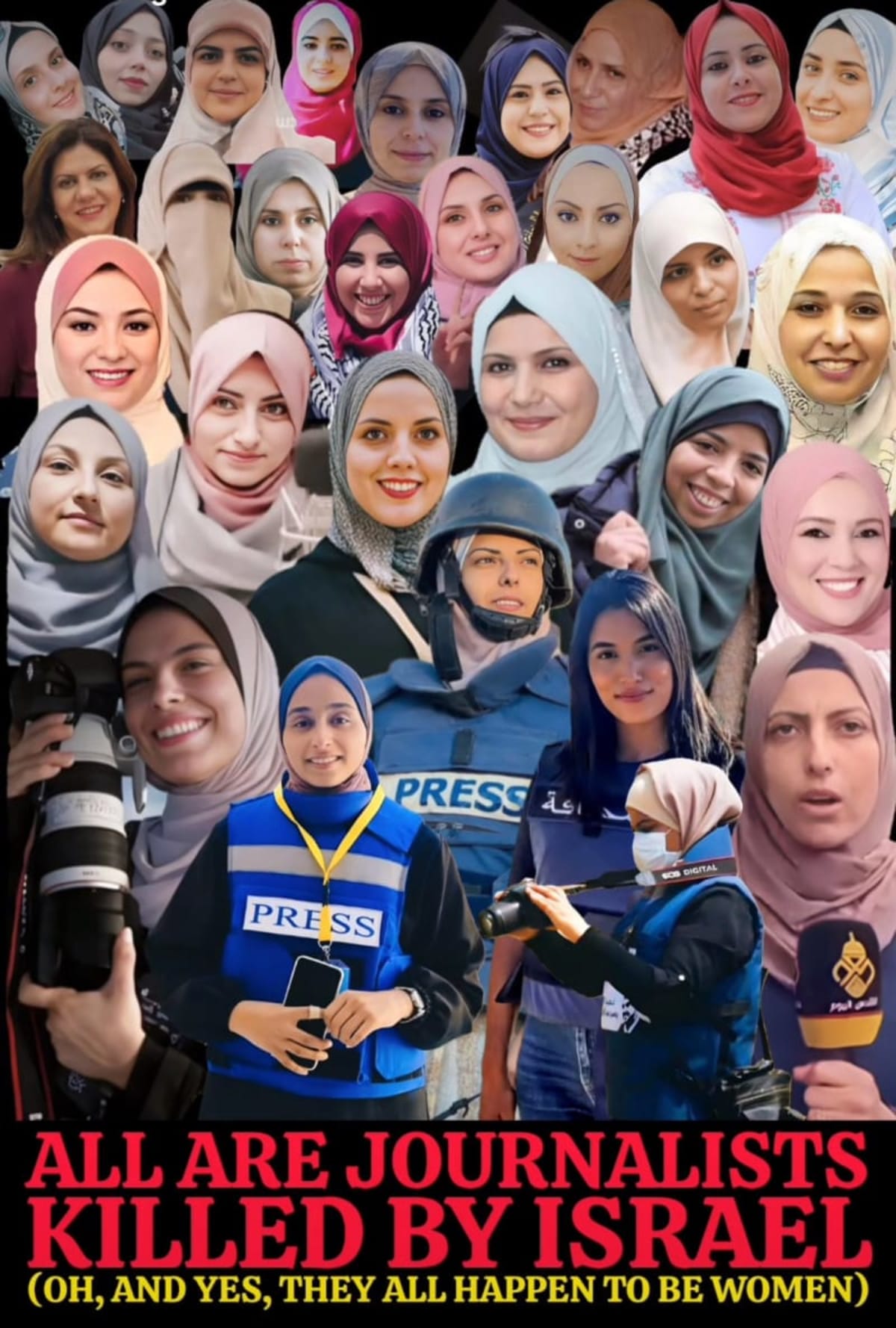 Mujeres periodistas asesinadas por Israel, desde el 7 de octubre de 2023 a 2 de septiembre de 2025