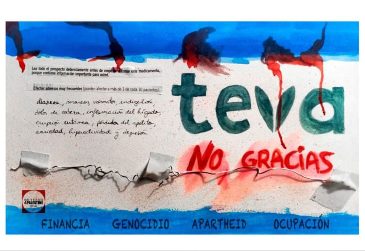 Teva, no gracias. Produce terrible efectos adversos en la población palestina