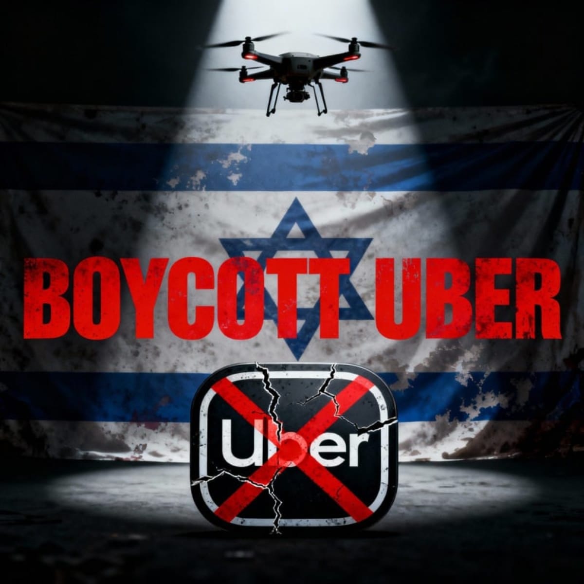 Boycott Boicot Uber (invierte en Israeli drone company Flytrex)