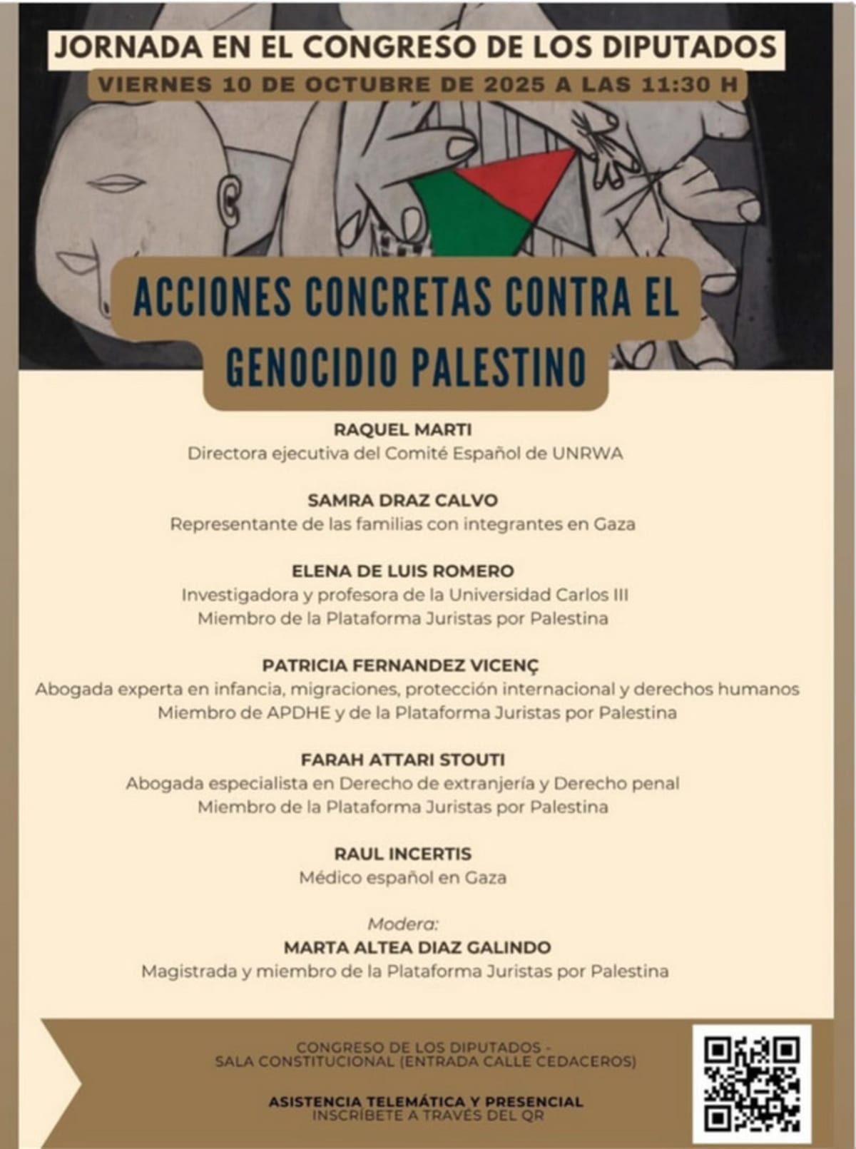 Madrid, 10 octubre, 11,30 h. Acciones concretas por Palestina. Juristas por Palestina.