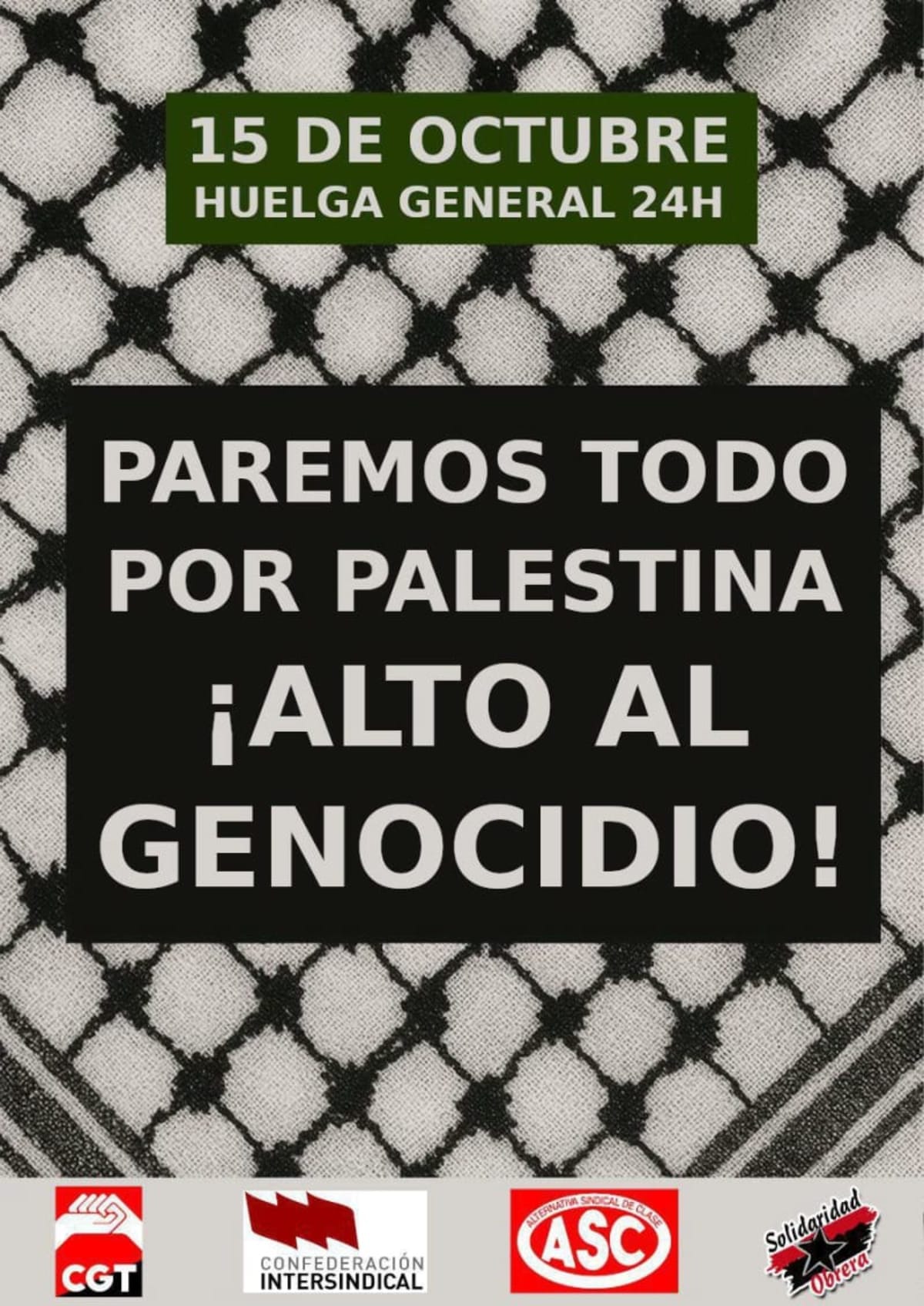 15 de octubre. Paremos todo por Palestina