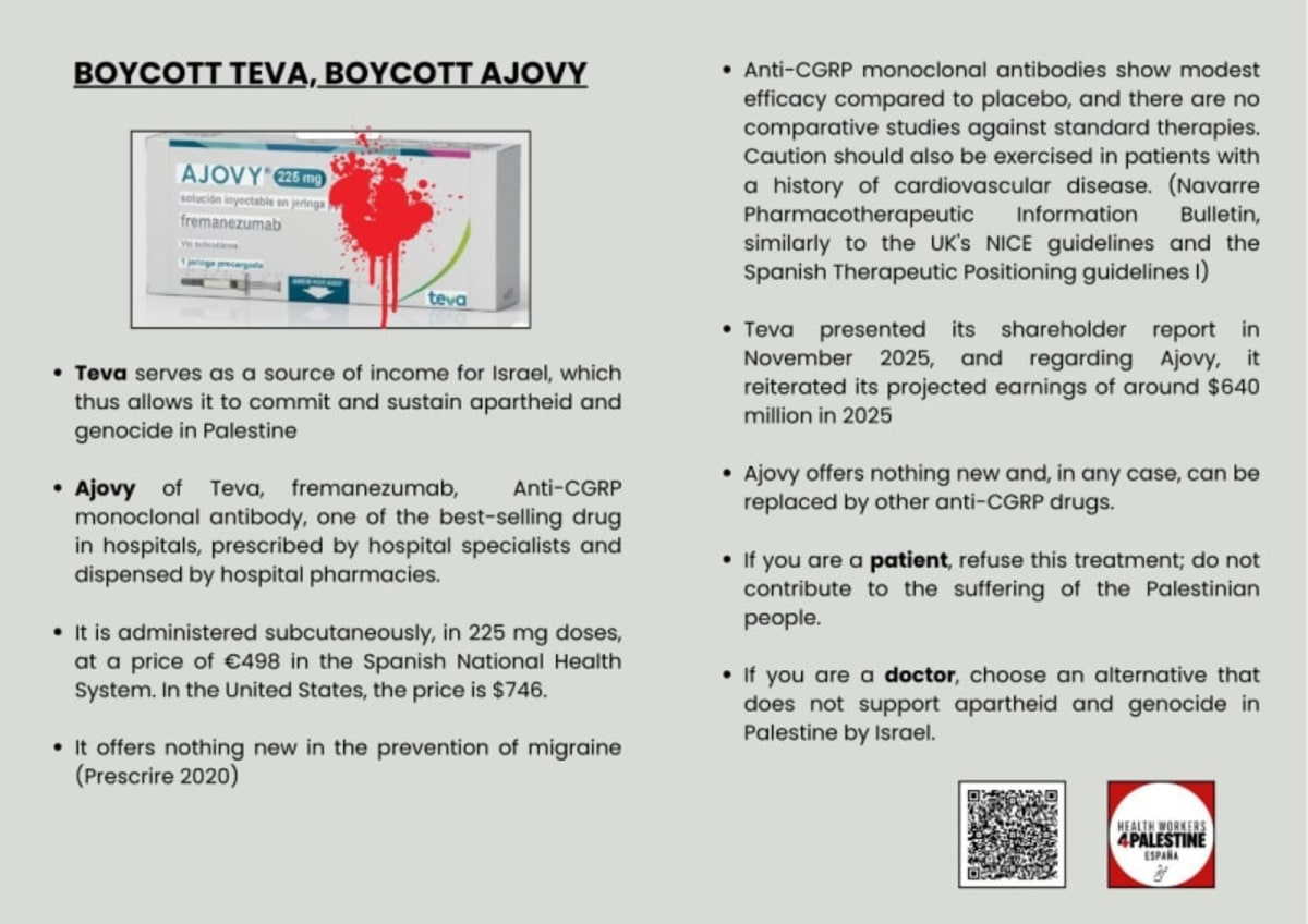 Boycott Teva. Boycott Ajovy
