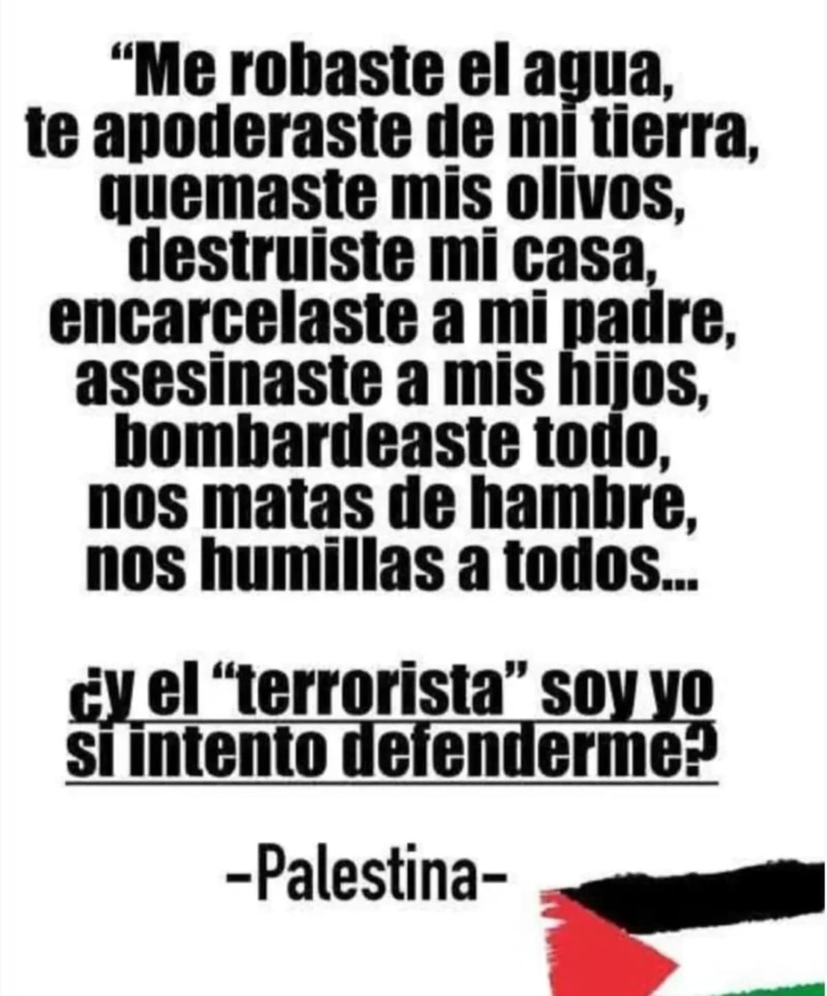 ...¿Y el terrorista soy yo?