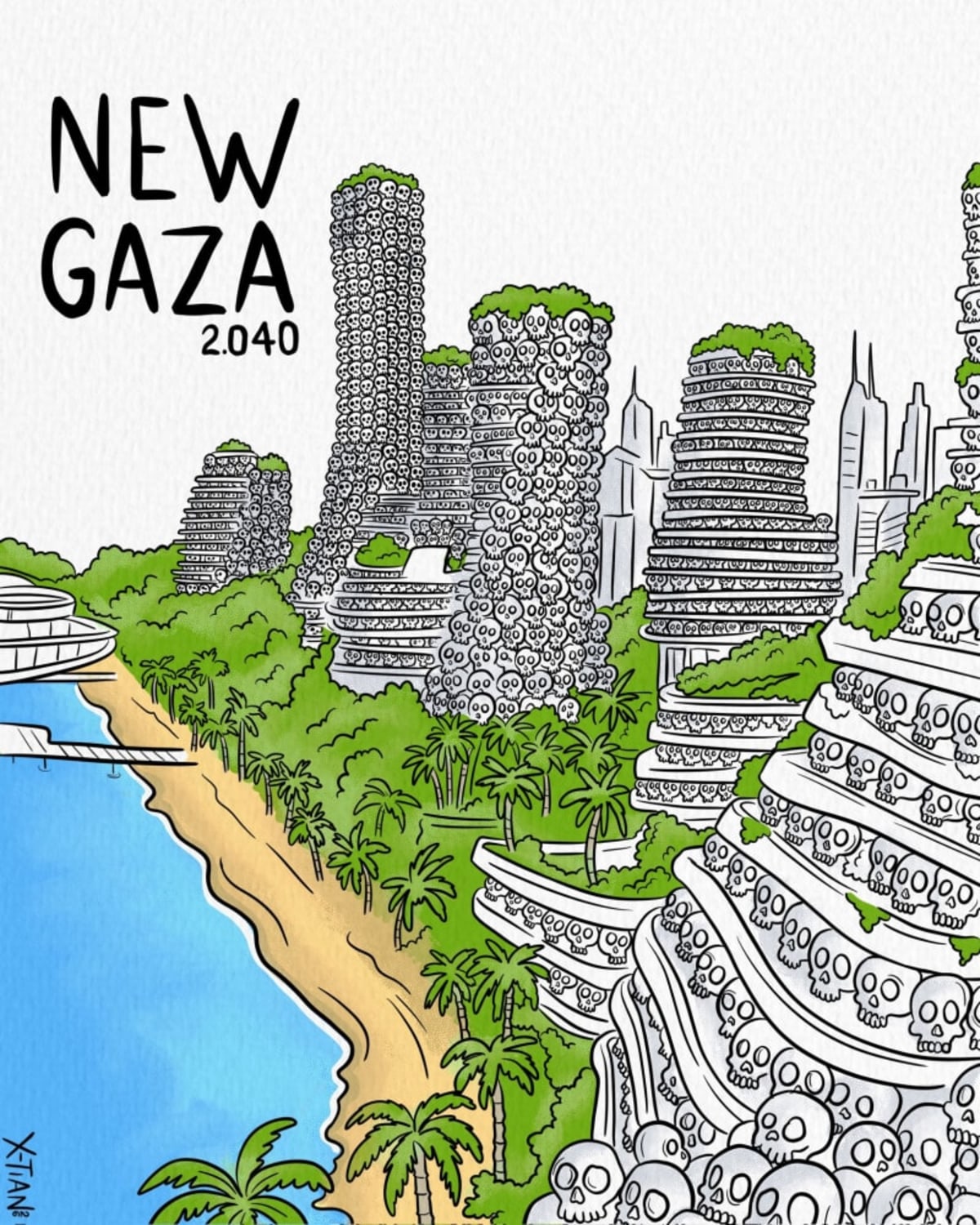 New Gaza, de X-tian @UnCaricaturista