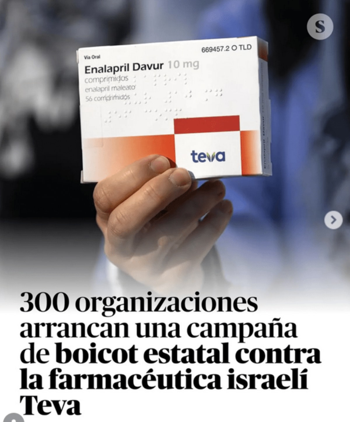 Más de 300 organizaciones. Campaña estatal de boicot a Teva