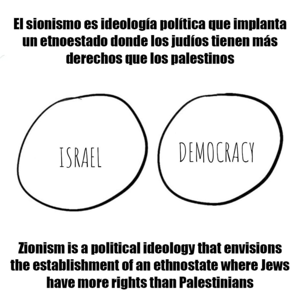 Israel no puede ser una democracia. Israel cannot be a democracy. Rachel Deutsch (#weirdmomart)