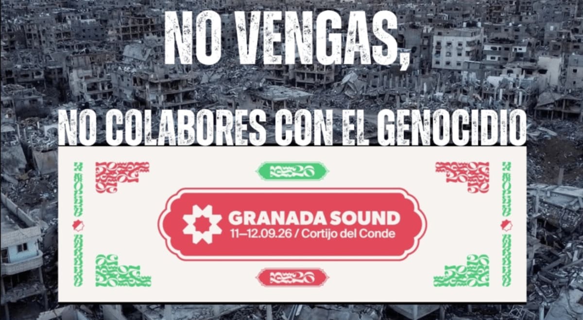 No vengas, no colabores con el sionista Granada Sound (11-12 sept 2026)