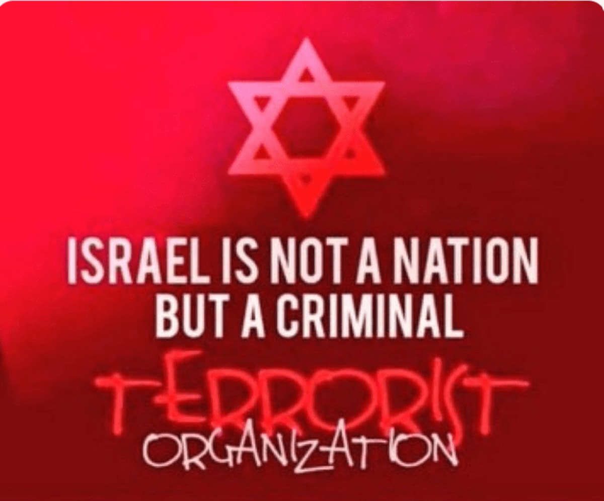Israel no es una nación sino una organización criminal terrorista