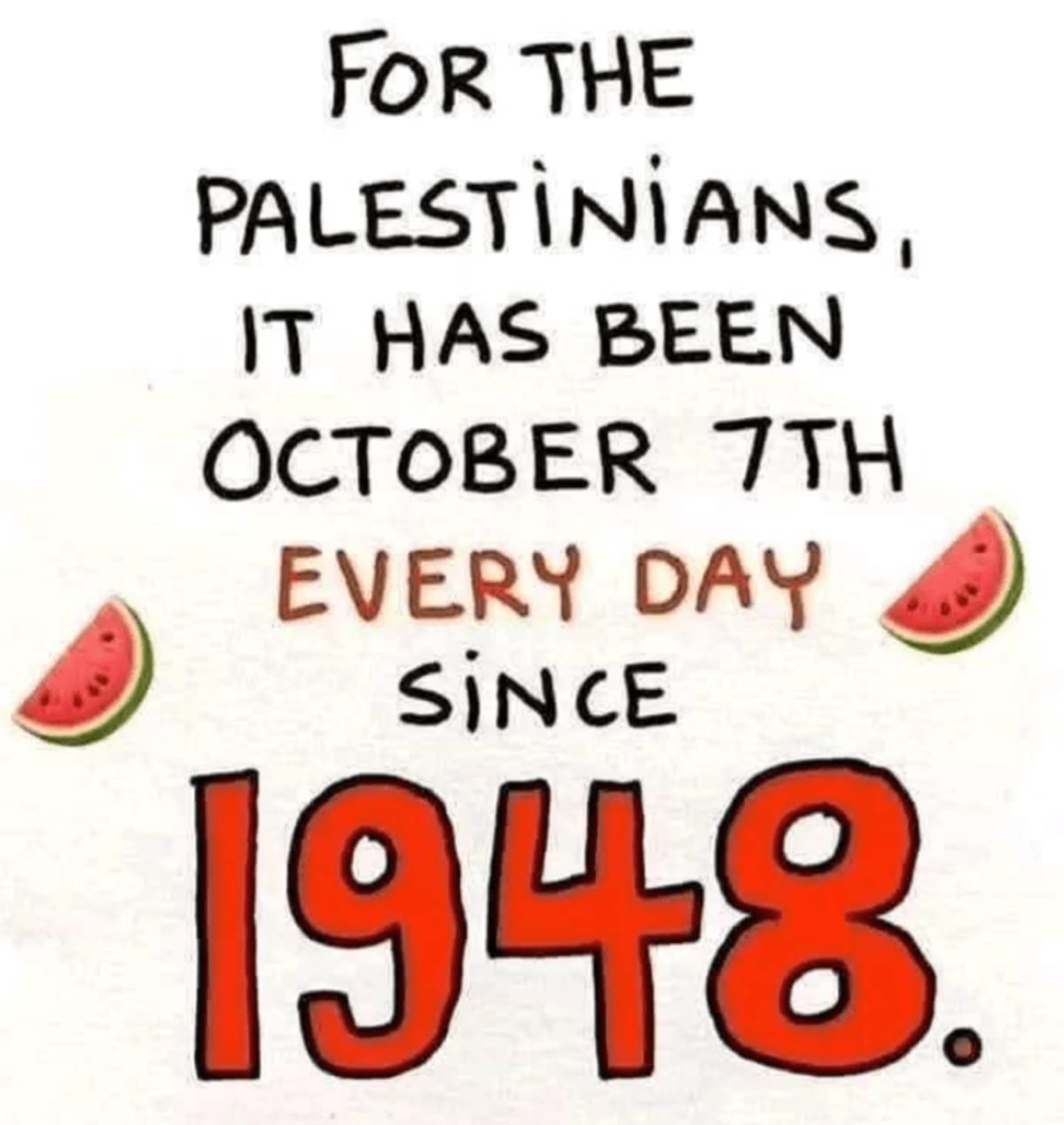 Desde 1948, cada día es 7 de octubre para Palestina
