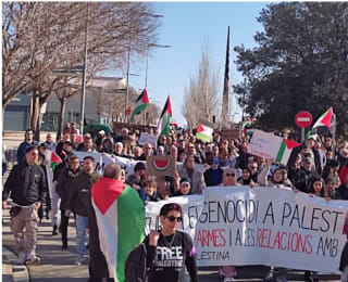Terrassa. Teva. «Cap empresa genocida a la nostra ciutat» CAT/ESP
