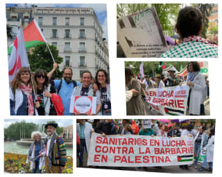 Miles de personas en Madrid denuncian "el genocidio en Palestina" y el comercio de armas con Israel
