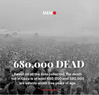 Gaza. 680.000 Palestinians killed/ asesinados by/ por Israel ENG ESP