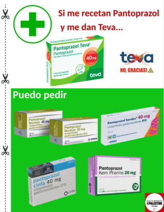 Boicot (acción directa) a Teva. ...y 3/ pantoprazol