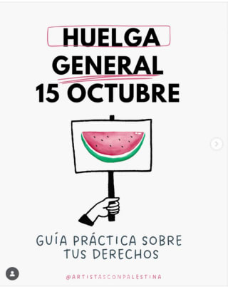 Guía práctica sobre tus derechos. Huelga general 15 octubre, por Palestina