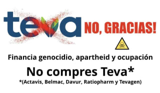 Boicot a medicamentos de Teva (Actavis, Belmac, Davur, Ratiopharm, Tevagen)