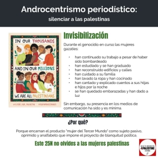 Androcentismo en el periodismo. Visión (ceguera) "occidental" de las mujeres palestinas