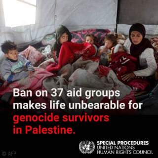 Ban on 37 aid groups makes life unbearable for genocide survivors in Palestine. La prohibición de 37 grupos de ayuda humanitaria hace insoportable la vida de los supervivientes del genocidio en Palestina