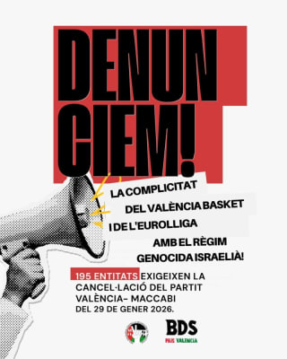  29 de gener 2026, a les 19h en l'esplanada exterior del Roig Arena (c/ Àngel Villena, Valencia)