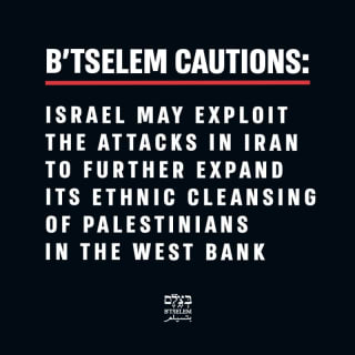 Con Irán de señuelo, Israel intensifica el genocidio y el apartheid. B’Tselem cautions: Once again, as international attention shifts to the attacks in Iran, Israel will seize the opportunity to escalate violence, advance ethnic cleansing in the West Bank and intensify its genocidal assault on the Gaza Strip.