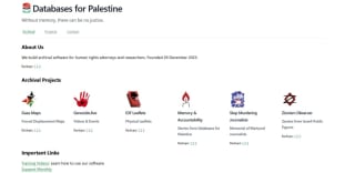 Databases for Palestine (genocide). Base de datos de Palestina (genocidio). ENG ESP