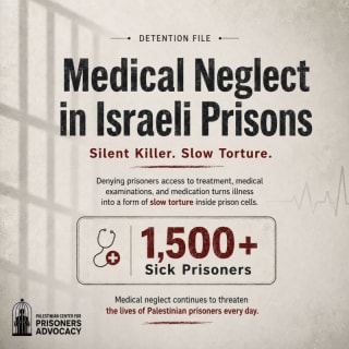 Medical neglet in Israel prisons. Abandono médico en cárceles sionistas.